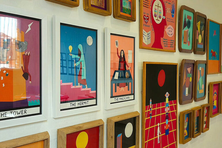 Fran Heath paintings at Quay Arts cropped