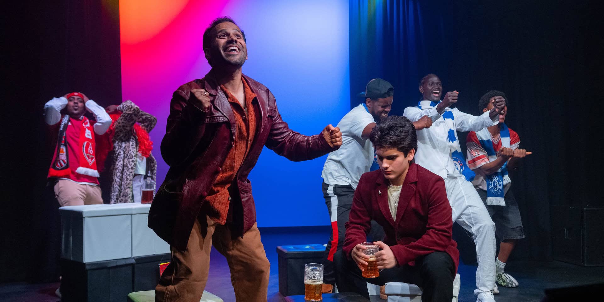 Refugee-led theatre company perform on stage