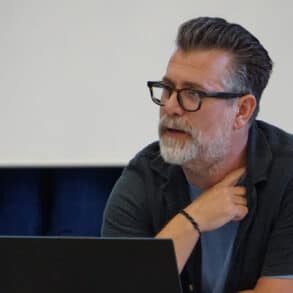 Mark Rochell in bembridge meeting
