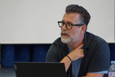 Mark Rochell in bembridge meeting