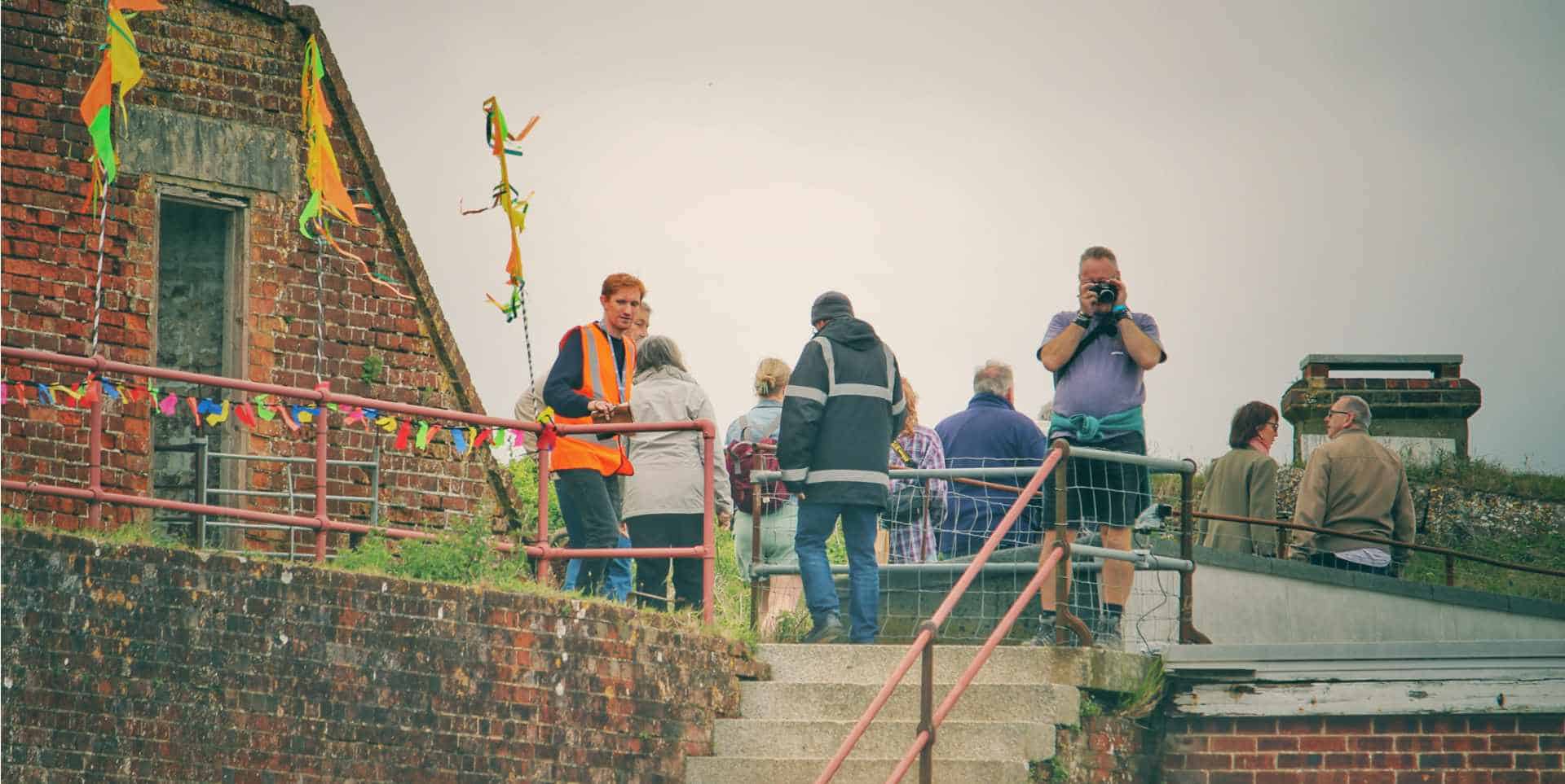 People visiting Bembridge Fort