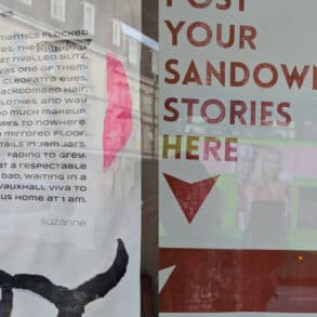 Posters with memories of sandown written on them