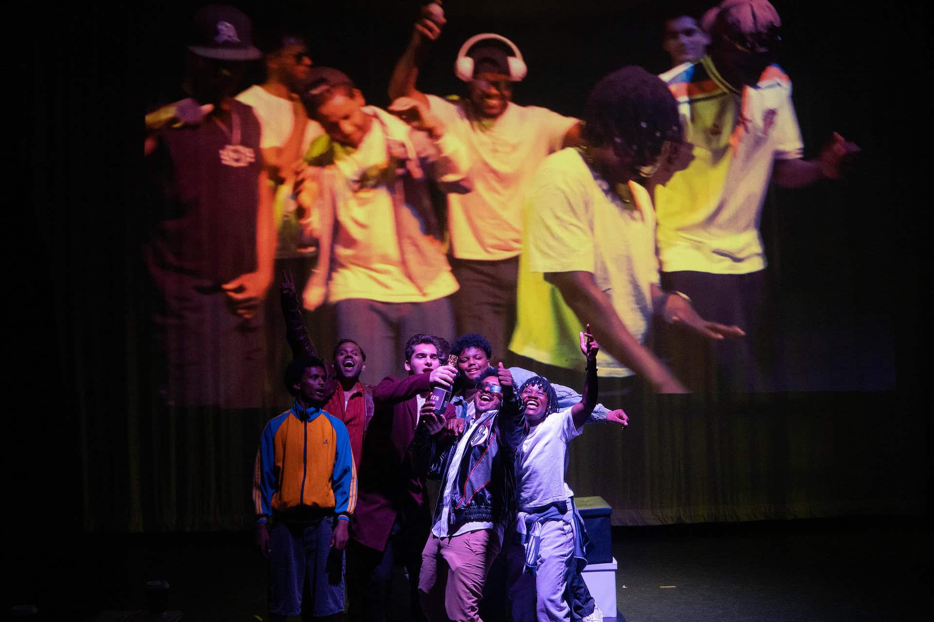 Refugee-led theatre company perform on stage