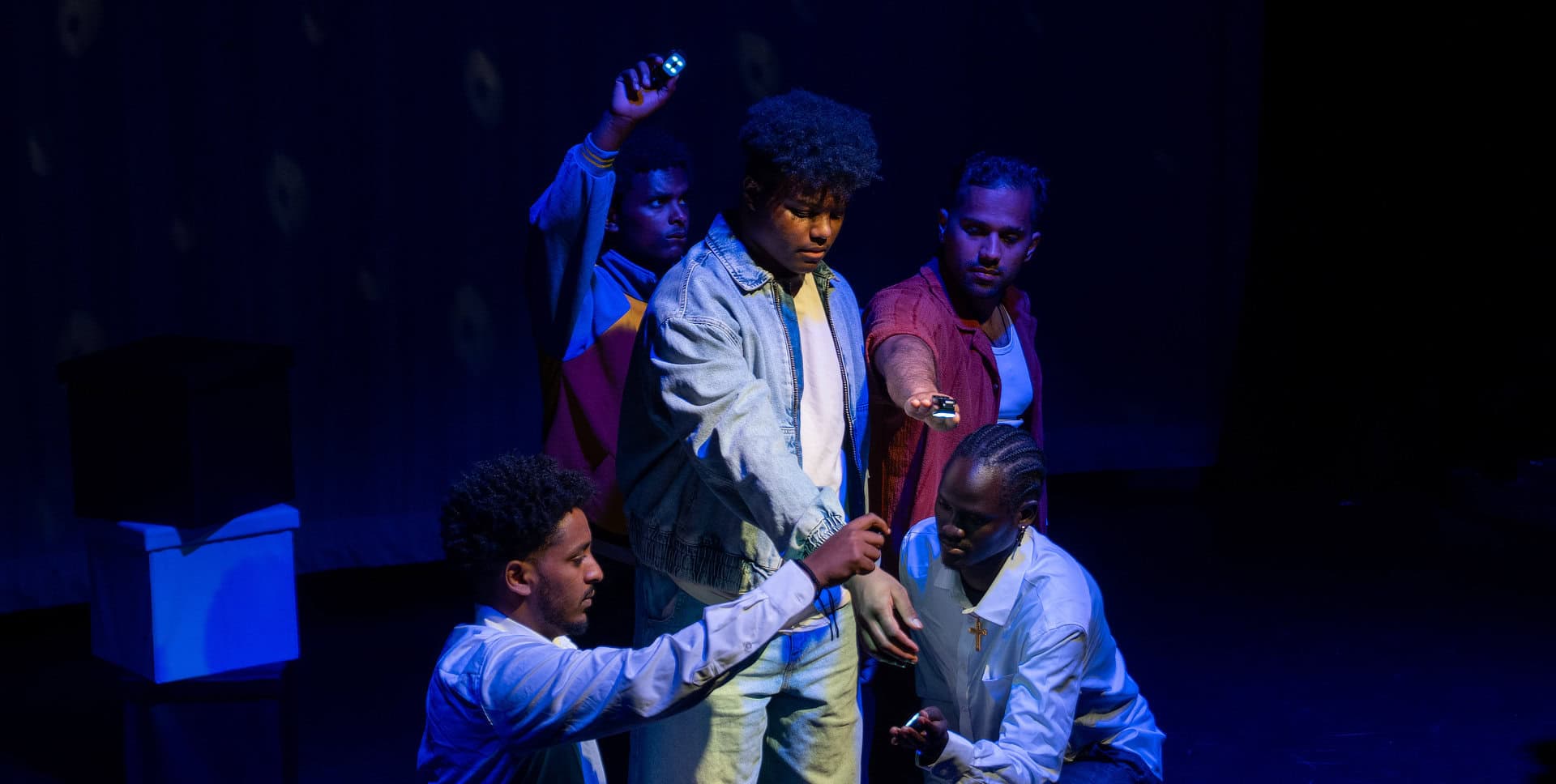 Refugee-led theatre company perform on stage