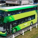 Southern Vectis bus crossing Wootton Creek bridge