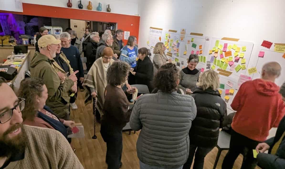 The community meeting that kicked off town's bid in February 2026