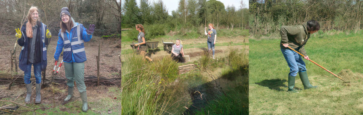 Volunteers working on the land at natuezones