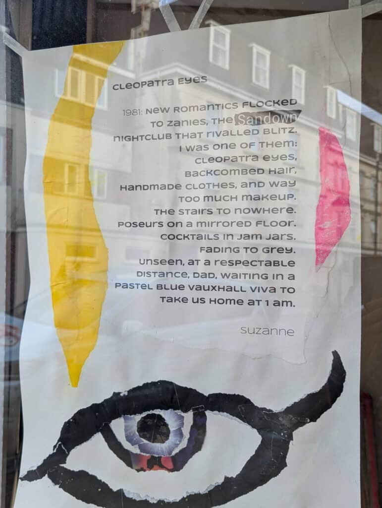 Posters with memories of sandown written on them