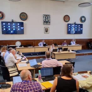 IWC IWC full council meeting with councillors sitting in the chamber jul 2026