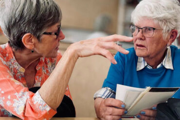 two women talking about sandown