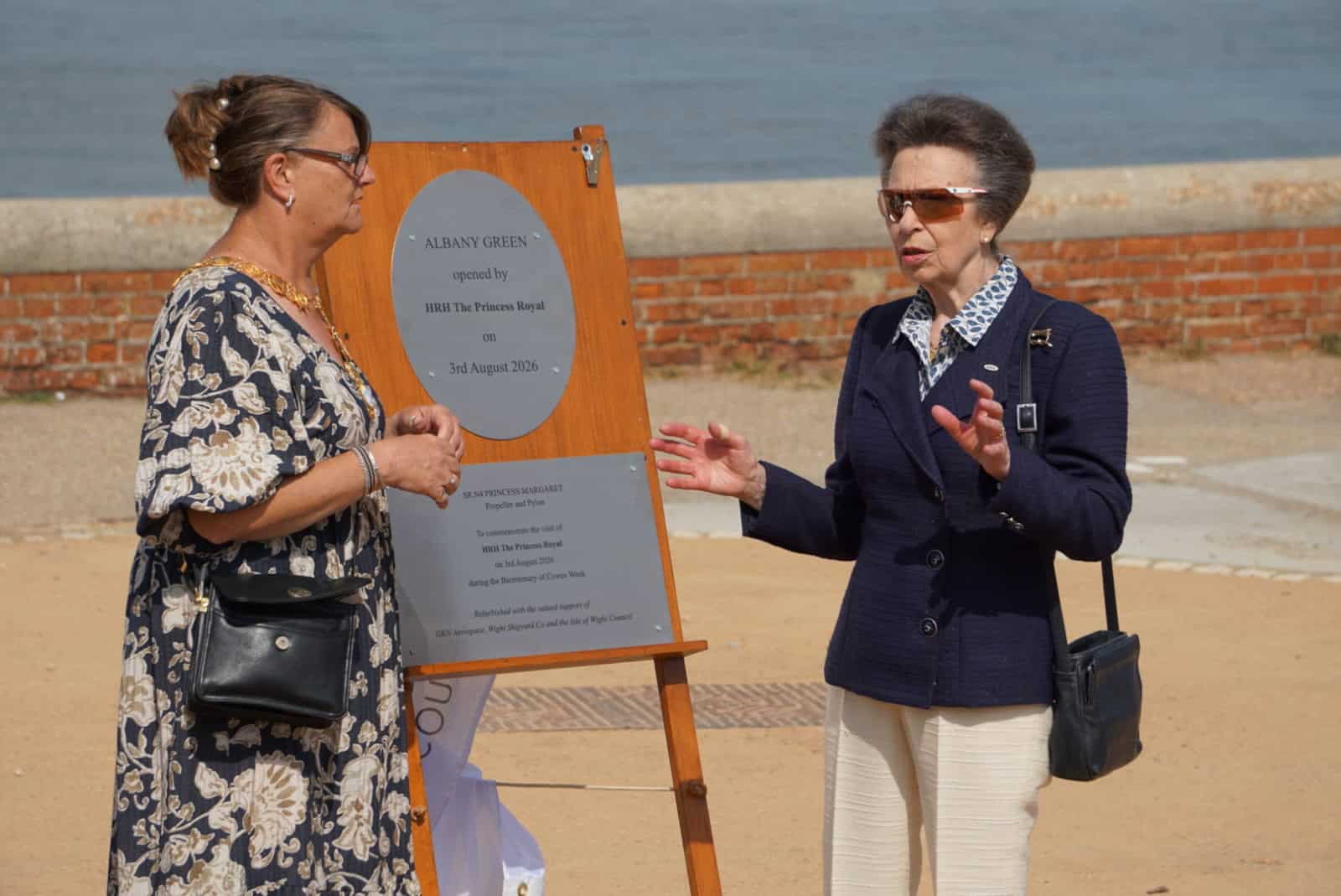 Tracy Reardon and Princess Anne at Albany Green opening