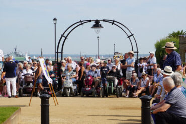 Public spectators at Albany Green opening