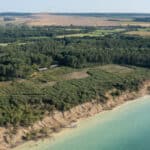 Bouldnor Forest from the air