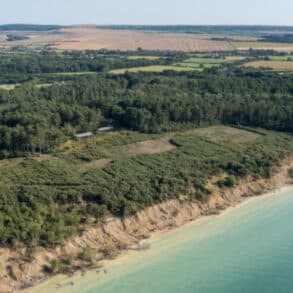 Bouldnor Forest from the air