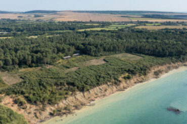 Bouldnor Forest from the air