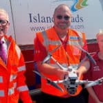 Eddie, Dean and WightSAR secretary Jenny Johnston