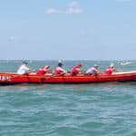 Traditional Gig Rowing team out on the water