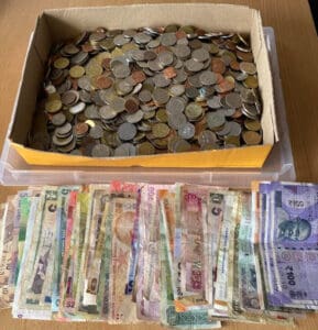 Foreign notes and coins