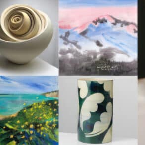 Montage of work by different artists at Binnel Studios