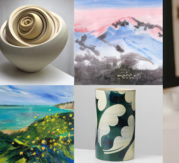 Montage of work by different artists at Binnel Studios