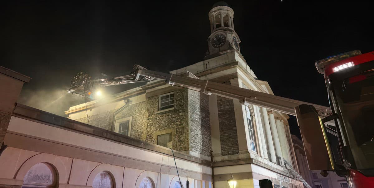 Fire crews fighting fire at Ryde Theatre