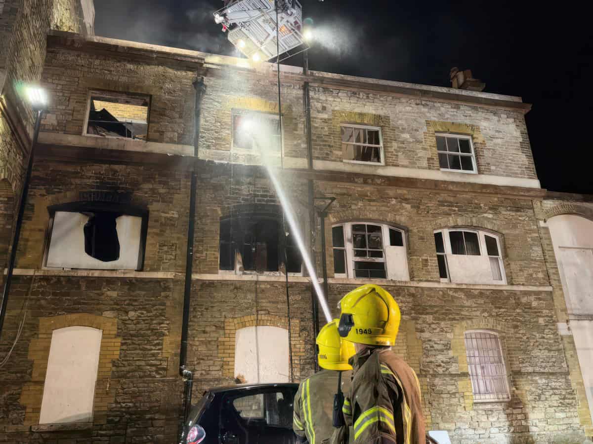 Fire crews fighting fire at Ryde Theatre