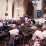 Choirs and audience at the totland concert