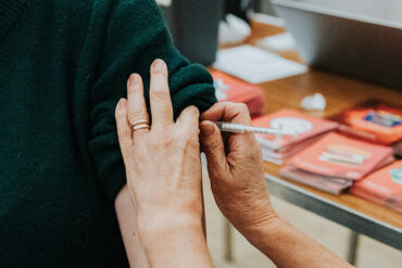 Person being given a vaccination