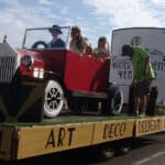 Ventnor Carnival Float with illustration of the Winter Gardens and 1930s car