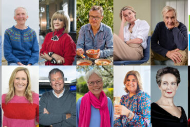 Montage of writer portraits