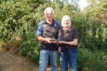 Bob and Jacquie with their trophy