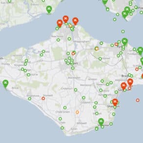 map of sewage overflows