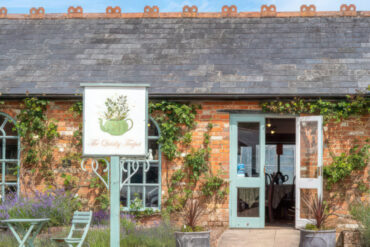 The exterior of the quirky teapot cafe