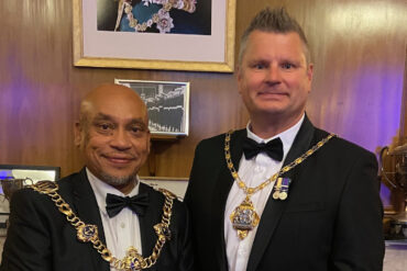 Ian Dore with the Lord Mayor of Portsmouth