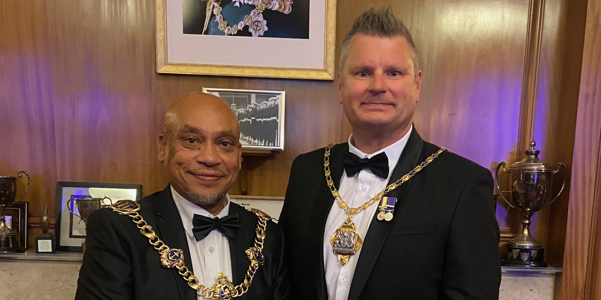 Ian Dore with the Lord Mayor of Portsmouth