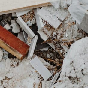 DIY waste such as rubble and wood