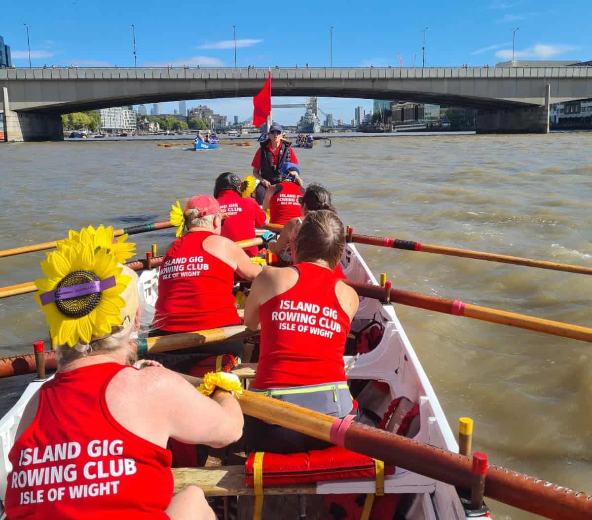 Island Gig Rowing Club rowing on the River Thames