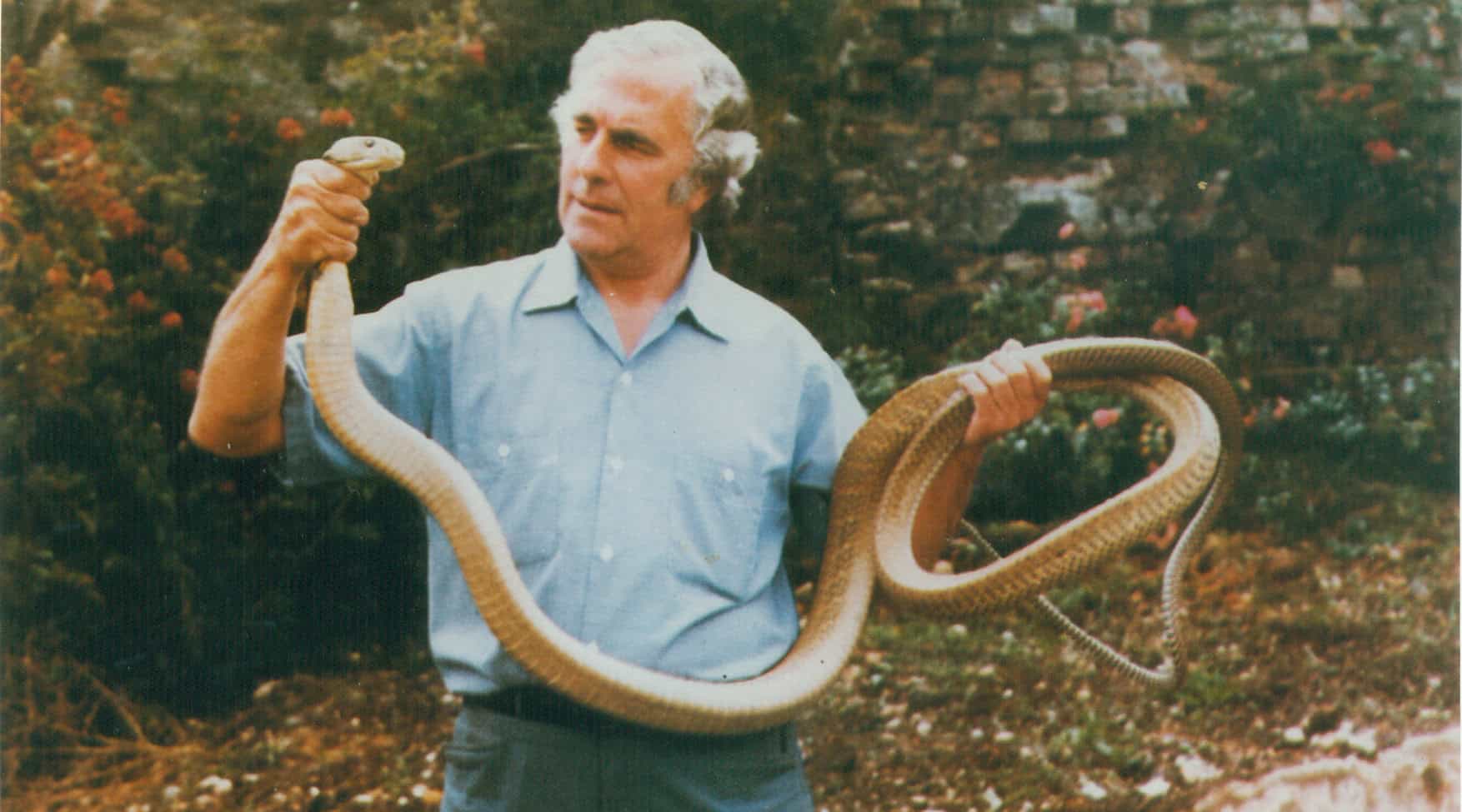 Jack holding a cobra