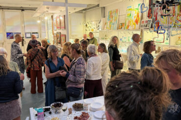 People attending the opening of the exhibition