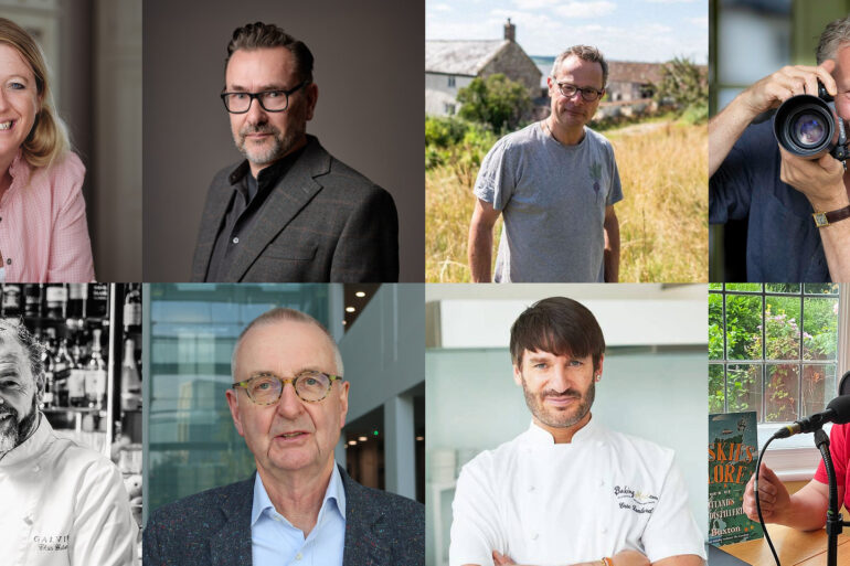 Montage of chefs and food writers