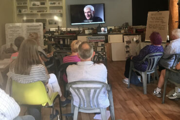 People watching the Emergency Briefing at Naturezones