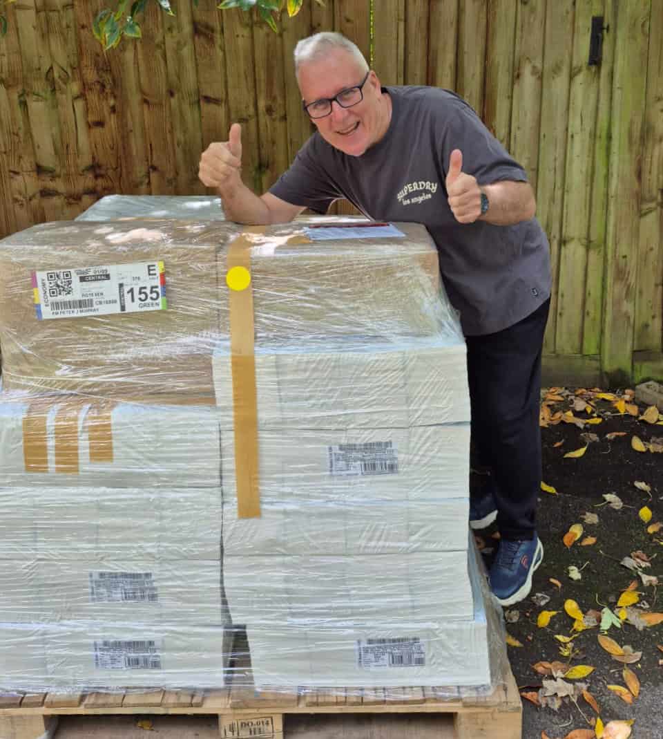 Peter J Murray takes delivery of his new book