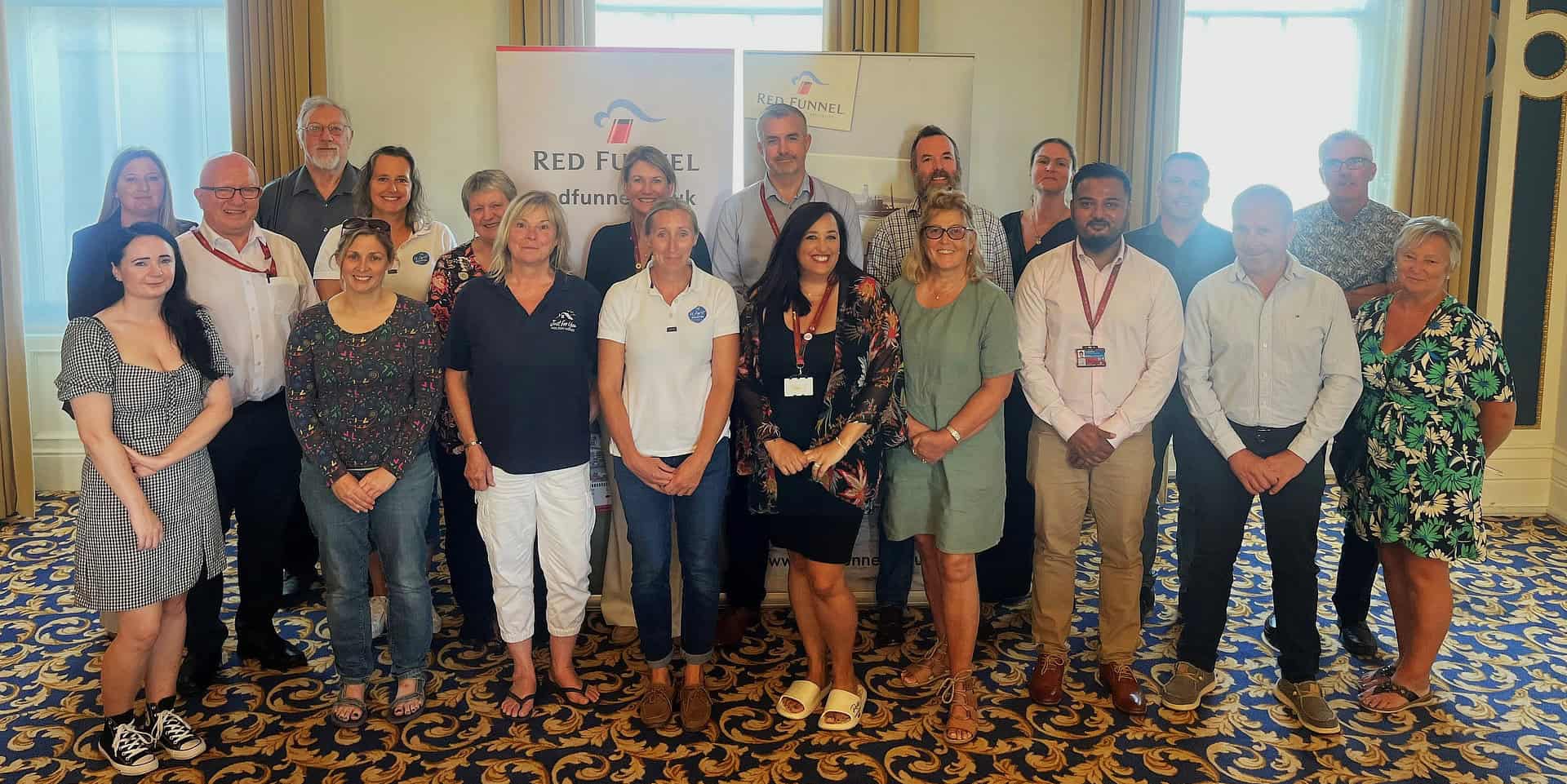 Red Funnel with businesses at the Trade Customer Forum