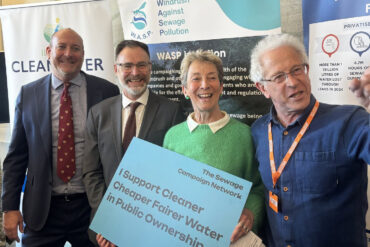 Richard Quigley MP at an event hosted by the Sewage Campaign Network