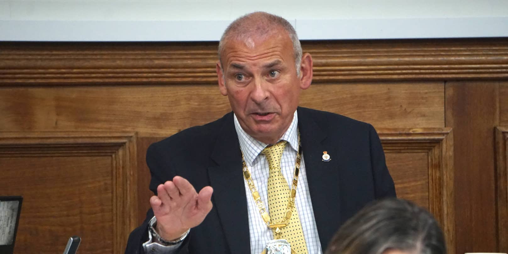 Tony Barry in council meeting