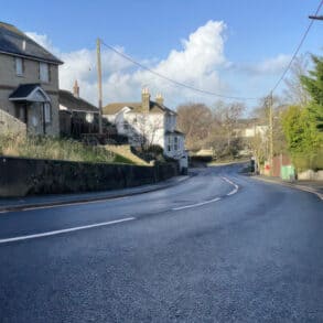 resurfaced road in Wroxall
