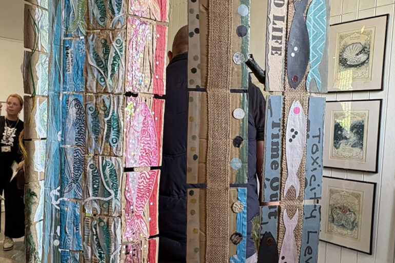 hanging piece in the gallery