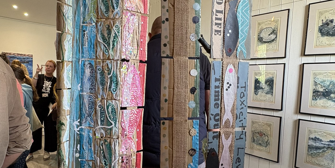 hanging piece in the gallery