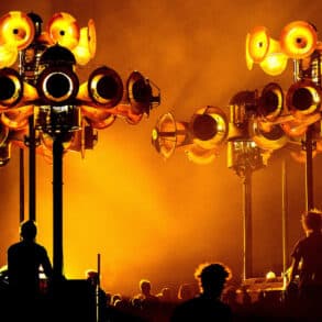 The sound system set up in France