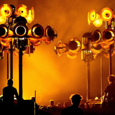 The sound system set up in France